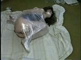 BALL-TIED PLASTIC MUMMY WRAPPED & GAGGED SEXY REBA (D28-9)