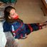 Stella taped in blue shiny nylon rainwear