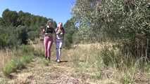 More Bondage Walk Training in a public Park for Maya