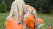 828 Marilyn, the floaties first!