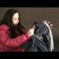 Blackhaired archive girl posing in sexy shiny nylon rainwear (Video)