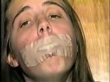 UK GIRL LISA TELLS TRUE LIFE K1DNAP STORY, IS HANDGAGGED, MOUTH STUFFED, AND IS TAPE, CLEAVE & WRIST GAGGED (D39-10)