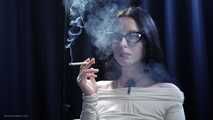 Smoking Seduction - Intriguing Lady in White. 2 reds in a row.