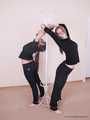 Alexa and Satisfaction Girl - Two girls and one coat rack: self-bondage session with a twist