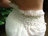 Outside in the woods, enjoying my superthick diaper