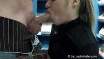 Blowjob in a sex shop