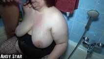 BBW die Spermafresse sauber gepisst