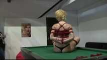 Lena King on the pool table