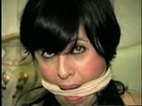 40 Yr OLD HAIRDRESSER HAS SPONGE STUFFED IN MOUTH, ACE BANDAGE GAGGED, TIT TIED & CROTCH ROPED (D33-9)