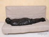 [From archive] Stella - Wrapped completely in black cling film 2