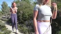 Bondage Walk in the spanish Woods for Zoey Ziptie and Melodie