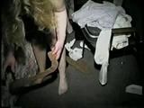 30 Yr OLD SINGLE MOM STRIPS DOWN THEN PUTS ON GARTER BELT & NYLON STOCKINGS, IS TOE-TIED, TAPE GAGGED, HOG-TIED, SPANKED, DILDOED, & F0RCED TO SMELL HER OWN STOCKINGS (D55-4)