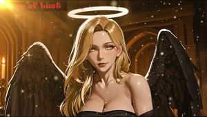 3D Black winged blonde POV sex