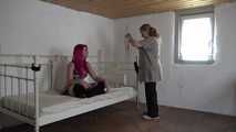 Lana roped on bed 1