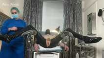 Anal stretching for my new patient on the gynecological chair . He has the choice