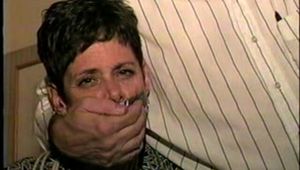 47 Yr OLD UNCOOPERATIVE LATINA HAIR DRESSER IS DUCT TAPE GAGGED, WIDE EYED GAG TALKING ON RANSOM CALL (D59-101)