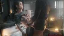 Gol Ellie Halo Bathroom Fuck and Cumshot