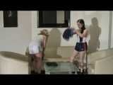 Jenny and Petra exploring new shiny nylon clothes wearing sexy shiny nylon shorts ans tops (Video)