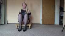 Miri cuffed on a pallet 1/2