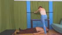 Anabela socks- and barfeet-trampling