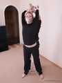 Alexa and Satisfaction Girl - Two girls and one coat rack: self-bondage session with a twist