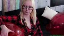 Rauchen und Cigpopping von Ballons