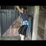 02:40 Min. video with Katharina tied and gagged in shiny nylon shorts