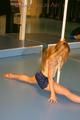 Katharina and Jenny during their workout in the fitness center wearing sexy shiny nylon shorts and tops (Pics)