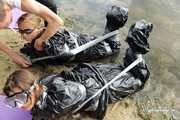 [From archive] Dana&Ketrin - Ketrin captured and packed in trashbags next to Dana