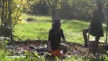 Happy Halloween! Pumpkin head sitting