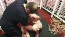 Painful chest harness for Emily - torn in between pain and pleasure 