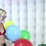 helium popping session in lingerie