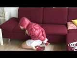 Get 2 Videos with Jessy bound and gagged in shiny nylon Downwear from 2008.