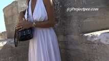 016237 Eve Pees On The Castillo Battlements
