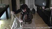 Melissa in shiny Bondage 
