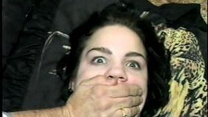 HANDGAGGED, MOUTH STUFFED, TAPE GAGGED GRETCHEN (D28-15)