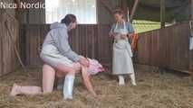 Zu zweit schlachten wir heute ein Schwein 