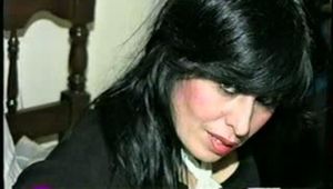 40 Yr OLD HAIRDRESSER CHER IS BALL-GAGGED TIED WITH 50 FEET OF ROPE & AN UP SKIRT PANTY SHOT (D44-10)