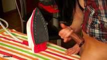 Mia's Ironing Handjob - Perfect Cum On Iron