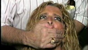 37 yr Old Ins. Agent is Panty Stuffed & Wrap Tape Gagged (D19-3)