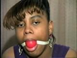 BALL-GAGGED, RAWHIDE TIED, BLACK  HOSTAGE (D18-7)