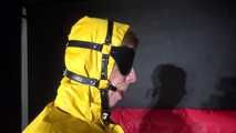 Sexy Pia being tied and gagged on a chair wearing sexy shiny nylon rainwear (Video)
