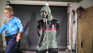 Ms Ungeniert educating her Rainwearslave