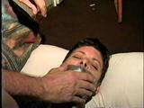 47 Yr OLD UNCOOPERATIVE LATINA HAIR DRESSER HAS HER MOUTH STUFFED WITH SMELLY SOCK, HANDGAGGED, TAPE GAGGED & BLINDFOLDED (D56-11)
