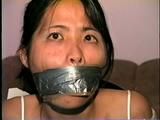 24 Yr OLD ASIAN VIETNAMESE DAISY IS WRAP TAPE GAGGED, BALL-TIED, TOE-TIED, BLINDFOLDED & TRIES TO MAKE CALL (D44-4)