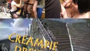 CREAMPIETHREESOME  ON THE CONSTRUCTION