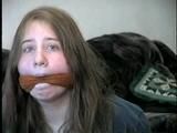 19 Yr OLD CRYSTAL IS MOUTH STUFFED, CLEAVE GAGGED, BAREFOOT, TOE TIED, MAKES RANSOM CALL & WRITES K1DNAP NOTE (D53-14)