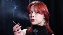 Red Elegance: Yuliana’s Smoking Ritual