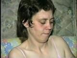 TINA TIES, GAGS, HANDCUFFS & USES GIANT DILDO VIBRATOR ON HERSELF (D22-12)