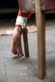 Ermintrude in Red Spy Chairtied in the Attic Barefoot